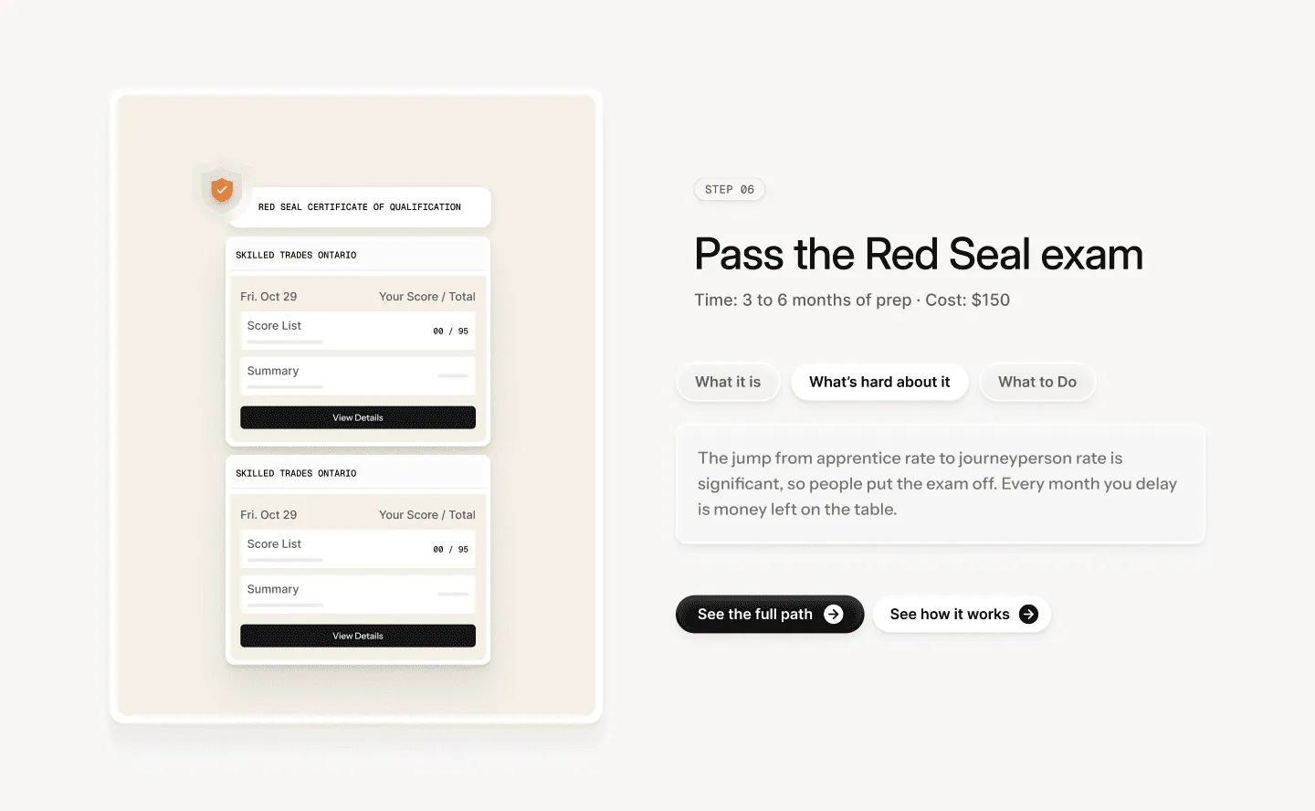 Designing a path-first product website for newcomers navigating the Canadian job market.