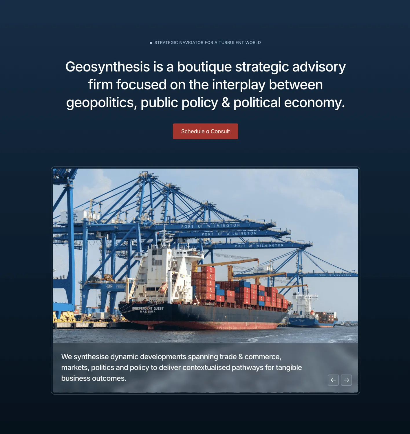 Brand Identity System, Website & Pitch Deck for a Geopolitical Advisory Firm