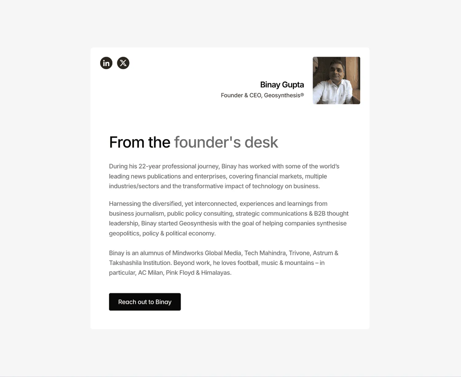Brand Identity System, Website & Pitch Deck for a Geopolitical Advisory Firm